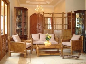 Los tipos de muebles preferidos en las zonas cálidas son de bambú.