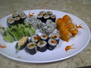 Tipos de sushi, presentación 