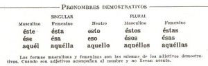 Tipos de pronombres, demostrativos